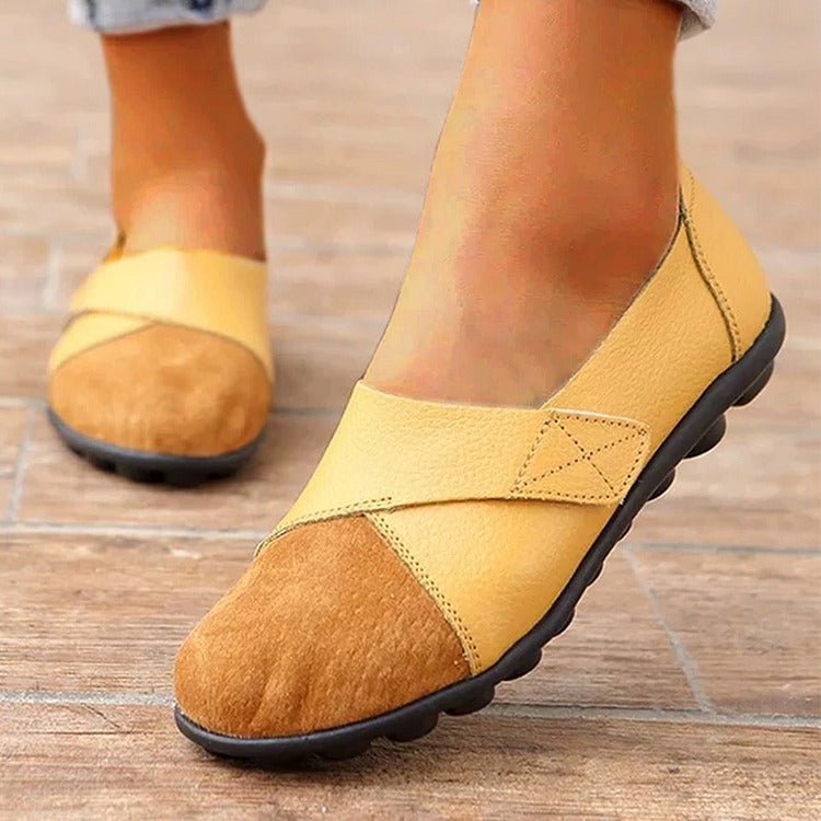 Belro premium genuine leather loafers, comfortable footwear with sleek design, shown in a close-up image.