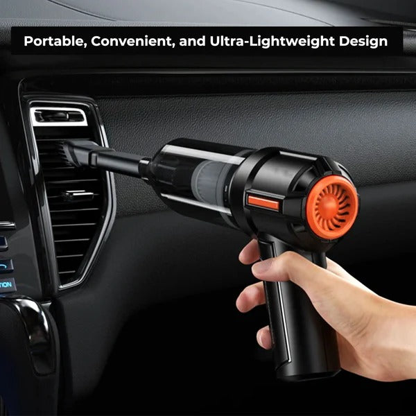 Belro cordless car vacuum cleaner with handheld design and attached cleaning nozzle, ideal for vehicle interior cleaning.