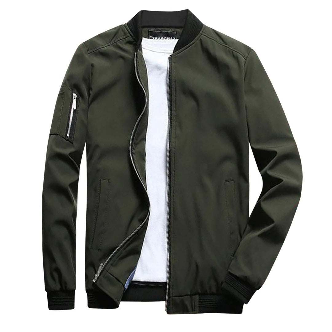 Men's short summer jacket by Belro, stylish lightweight clothing jacket for warm weather, shown in a casual outdoor setting.