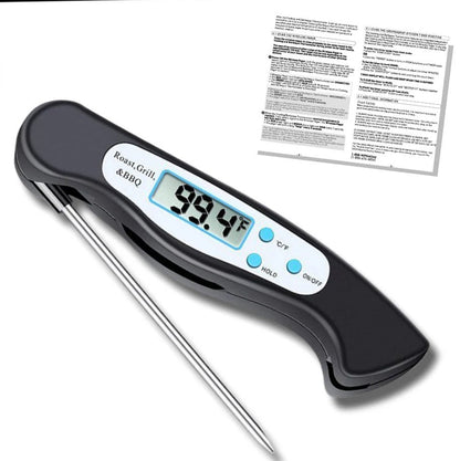 Belro digital food thermometer showing a stainless steel probe and digital display for accurate temperature reading