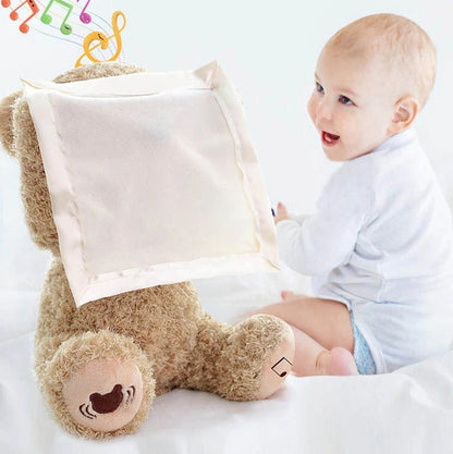 Belro Peek-A-Boo-Teddy interactive plush toy designed for men, featuring soft fabric and playful design.