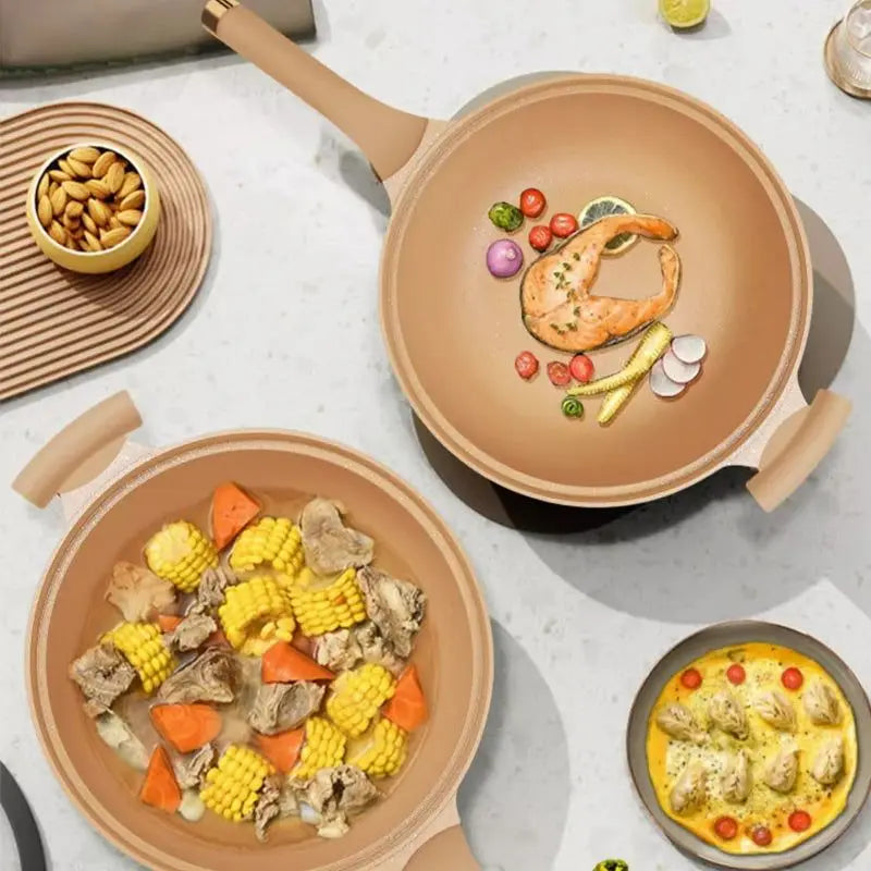 Belro Ultimate Wok Cooker for home kitchen, showcasing a sleek stainless steel design and adjustable temperature controls.