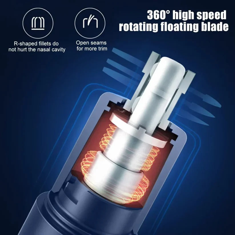 Belro rechargeable nose and ear hair trimmer with compact design, personal care appliance for grooming nose and ear hair.