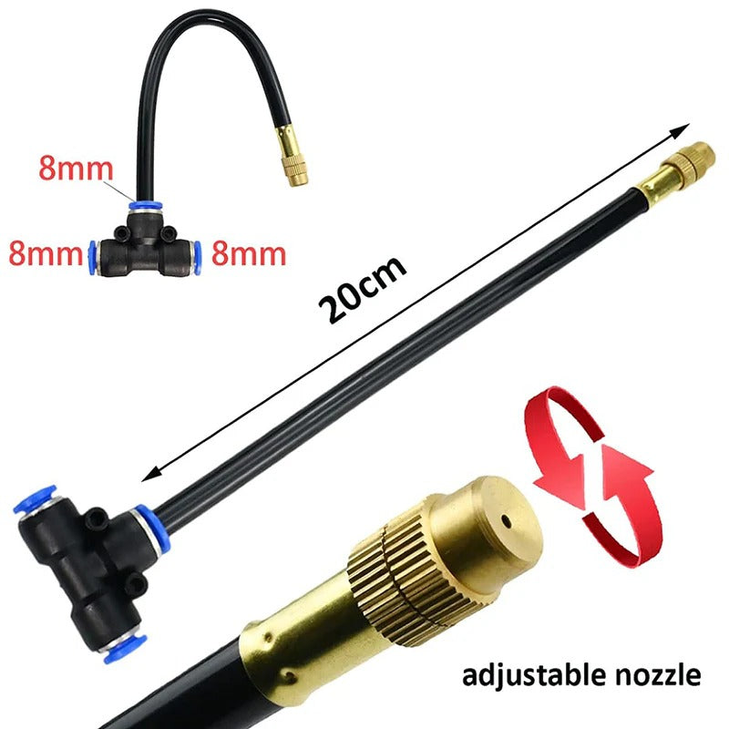 Belro drip irrigation kit with 360-degree flexible hose for outdoor garden watering and efficient irrigation.