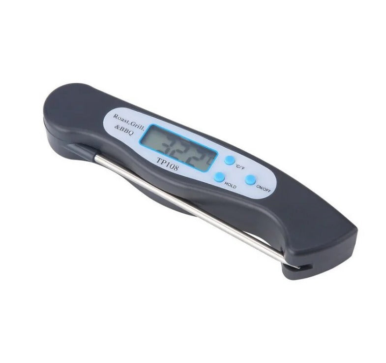 Belro digital food thermometer showing a stainless steel probe and digital display for accurate temperature readings.