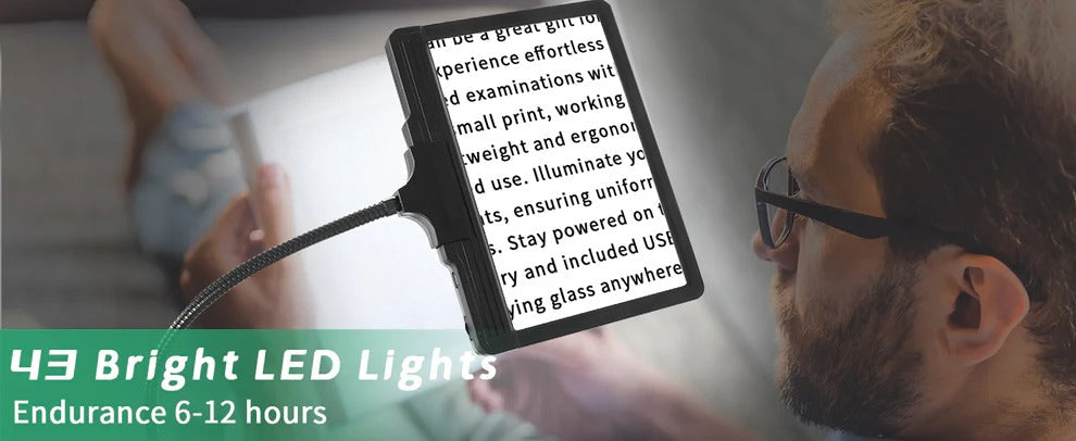 Belro magnifying glass with LED lighting for outdoor use, featuring a durable handle and bright illumination for detailed inspection.