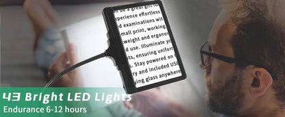 Belro magnifying glass with LED lighting for outdoor use, featuring a durable handle and bright illumination for detailed inspection.
