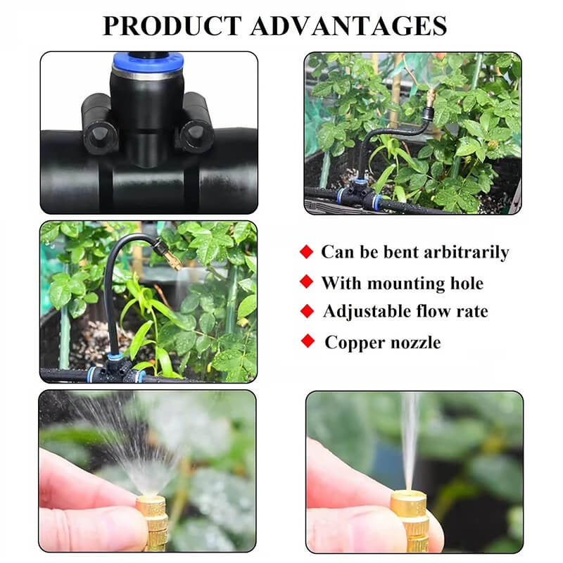 Belro drip irrigation kit with flexible 360-degree hose for outdoor garden watering and efficient irrigation setup.