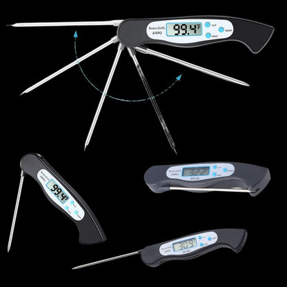 Belro digital food thermometer displaying a stainless steel probe and digital screen for accurate temperature readings.