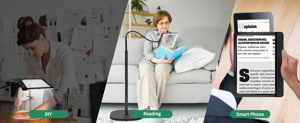 Belro magnifying glass with LED lighting, outdoor use, featuring a handle and adjustable focus for detailed viewing in home and garden.