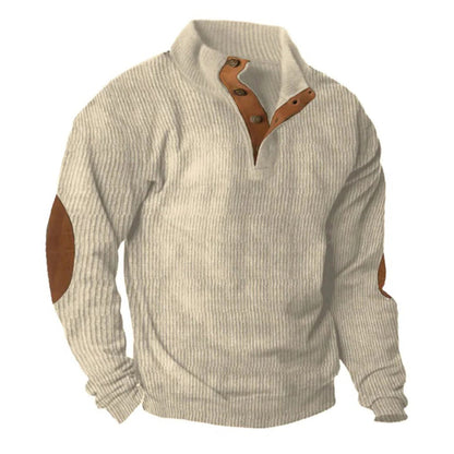 Belro men's automotive sweater featuring a comfortable fit and automotive-inspired design, shown in a close-up view.