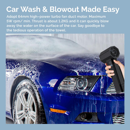Belro Turbo Clean cordless air blower for electronics, showing its compact design and nozzle for efficient dust removal.