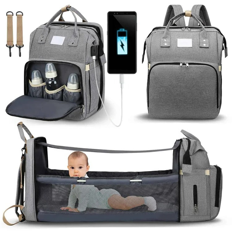 Belro Baby Essentials Parent Backpack, practical bags for parents with multiple compartments and comfortable straps.