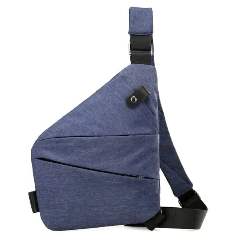 Belro unisex anti-theft crossbody bag, compact accessories wallet with secure zipper and adjustable strap, stylish and functional.