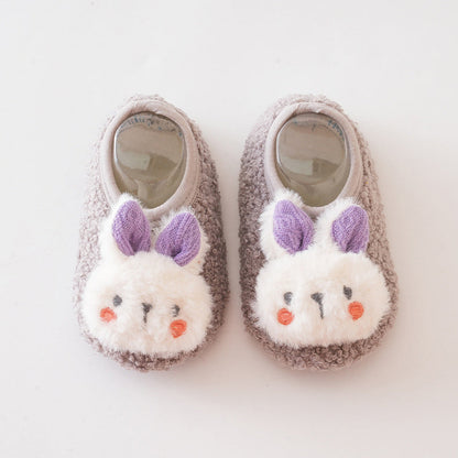 Belro baby sock shoes in soft fabric, featuring a cozy design with cute patterns, ideal for little feet.