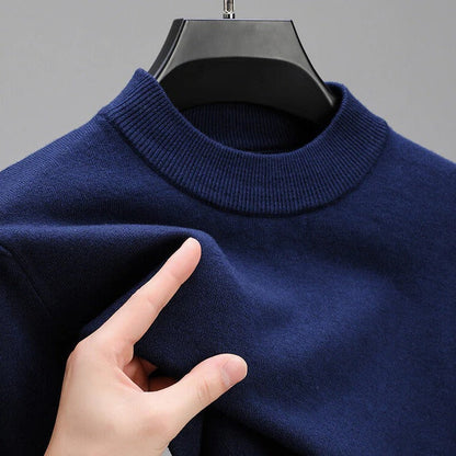 Belro men's cashmere sweater with an elegant hem, featuring a soft, luxurious knit and classic fit, perfect for stylish winter wear.