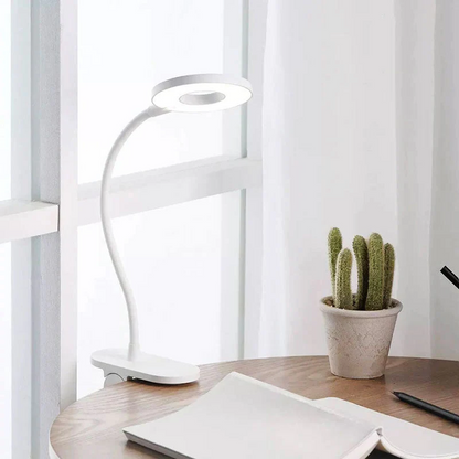 Wireless table clip desk lamp by Belro with adjustable arm and LED light, ideal for home and outdoor use.