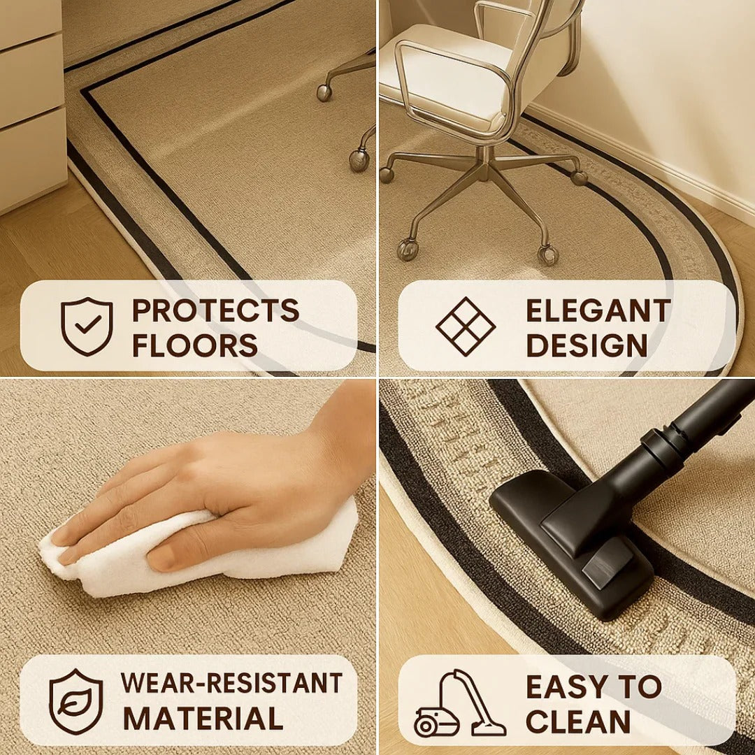 Belro office chair mat with floor protection, clear and durable, designed for smooth movement and floor safeguarding.