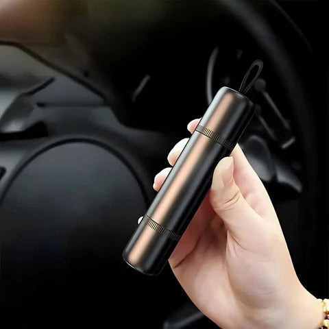 Belro car escape tool for emergencies, compact outdoor safety device with seatbelt cutter and window breaker.