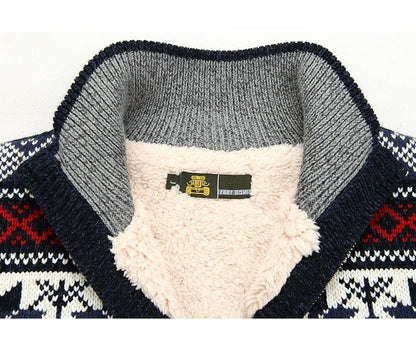 Belro men's warm fleece winter coat with a high collar, front zipper, and cozy fleece lining for cold weather.