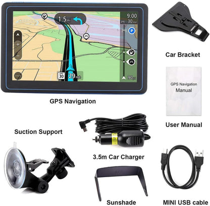 Belro 7-inch GPS navigation system with touchscreen display, portable electronic GPS device for accurate directions and navigation.