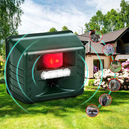 Belro Woodpecker Ultrasonic Repeller for outdoor pest control, designed to deter pests in the home and garden area.