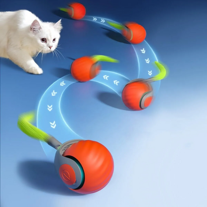 Belro rechargeable cat toy ball with interactive motion, designed to entertain and engage cats during playtime.