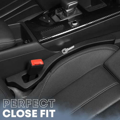 Belro Auto Gap Safety Fillers installed between car seats and center console, aiding safety and preventing items from falling.