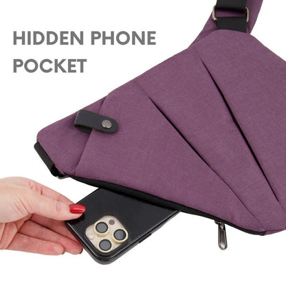 Belro unisex anti-theft crossbody bag with sleek design, adjustable strap, and secure zipper closure for everyday accessories.