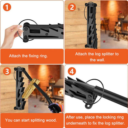 Belro wall-mounted firewood kindling splitter tool for efficient wood splitting, mounted on a wall for easy use in tools and hardware.