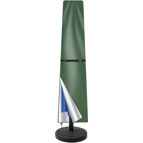 Belro waterproof outdoor parasol cover protecting a patio umbrella from rain and weather damage.