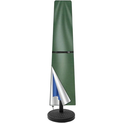 Belro waterproof outdoor parasol cover protecting a patio umbrella from rain and weather damage.