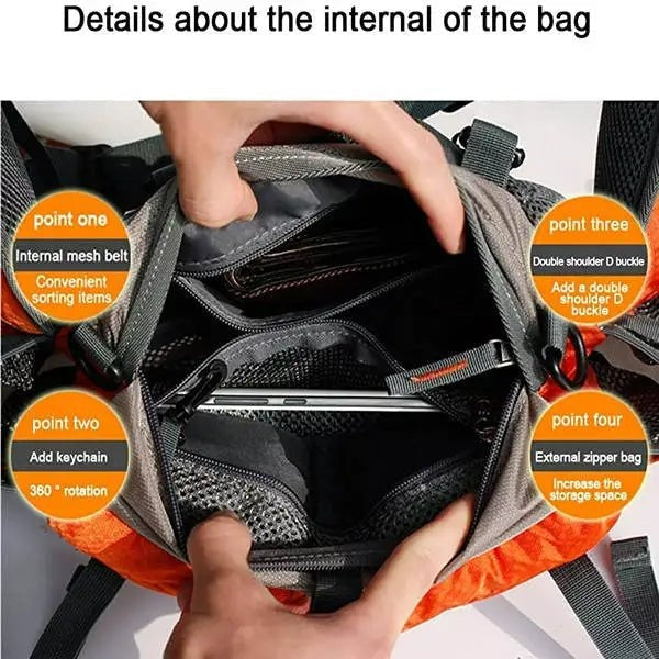 Belro multifunctional outdoor waist bag with water bottle holder, designed for sports and outdoor activities.