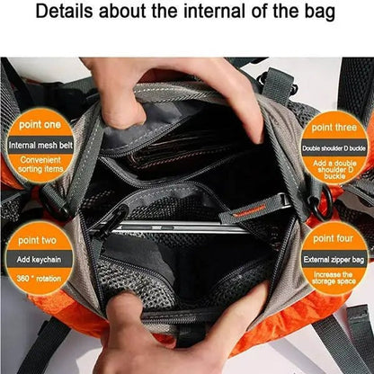 Belro multifunctional outdoor waist bag with water bottle holder, designed for sports and outdoor activities.