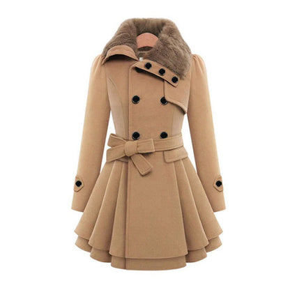 Belro long winter coat for women, warm and stylish, featuring a plush outer fabric and cozy interior for cold weather.