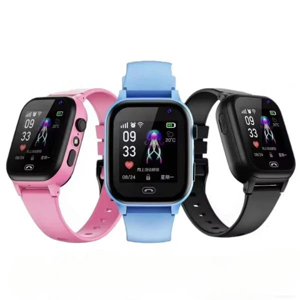 Belro GPS smartwatch for kids with colorful display, digital watch face, and adjustable strap, designed for children's safety and tracking.