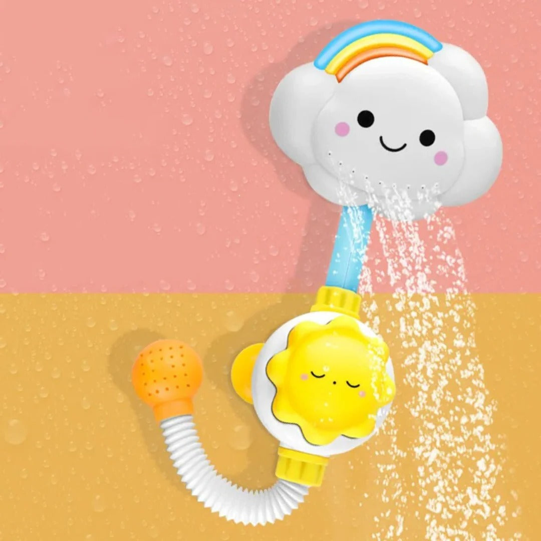 Belro Baby Bath Toy Cloud Shower Head colorful plastic bath toy for infants and toddlers, designed for fun during bath time.