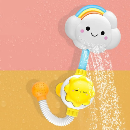 Belro Baby Bath Toy Cloud Shower Head colorful plastic bath toy for infants and toddlers, designed for fun during bath time.