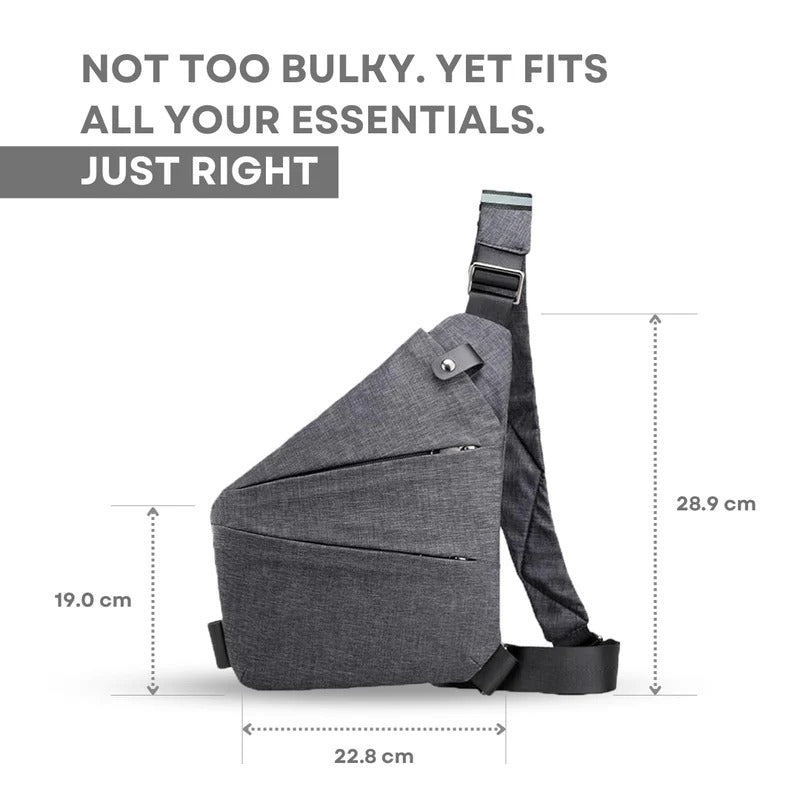 Belro unisex anti-theft crossbody bag with secure zippers and adjustable strap, made of durable material for daily use.