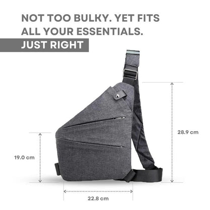 Belro unisex anti-theft crossbody bag with secure zippers and adjustable strap, made of durable material for daily use.