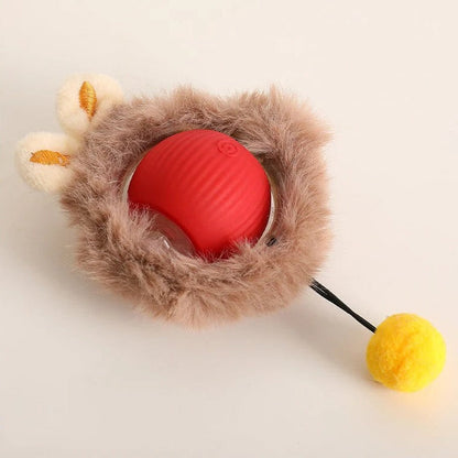 Belro active rolling ball with tail toy for dogs, designed for play and exercise, featuring a colorful ball with a tail attachment.