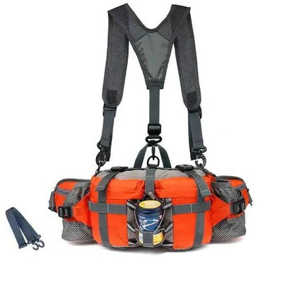 Belro Multifunctional Outdoor Sports Waist Bag with water bottle holder, compact design, ideal for outdoor activities and fitness.