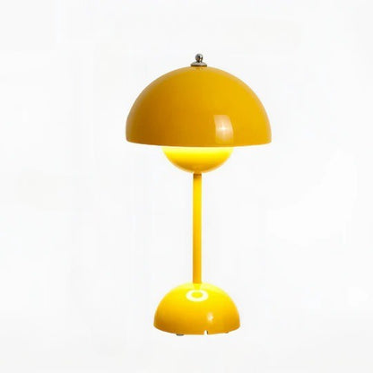 Belro Nordic Mushroom Lamp, a decorative night light with a mushroom-shaped design, illuminated and glowing softly.