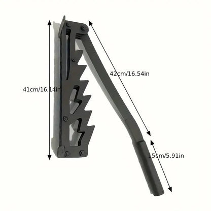 Belro wall-mounted firewood kindling splitter tool for splitting small logs, made of durable metal, mounted on a wall for easy use