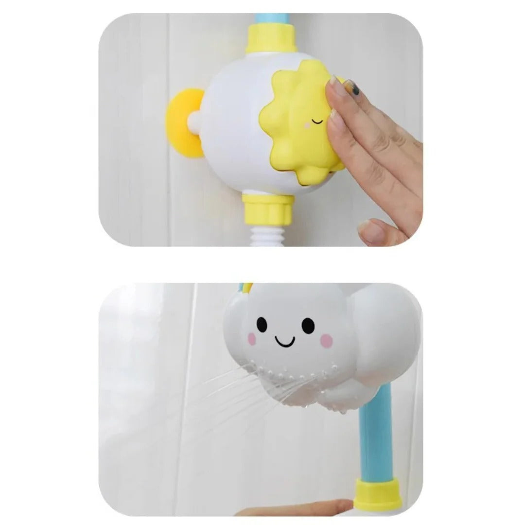 Belro Baby bath toy cloud shower head for kids, colorful cloud design, fun water play accessory for bathtime enjoyment