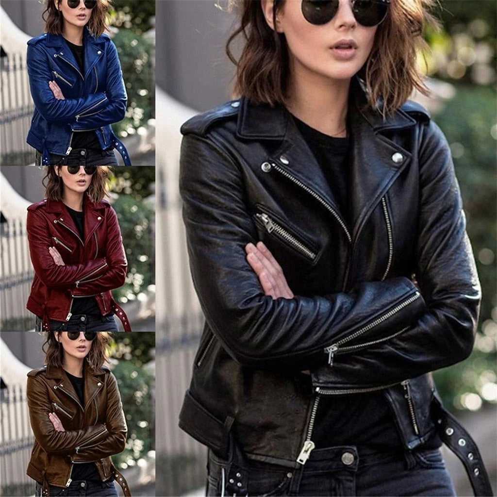 Belro high-quality leather motorcycle jacket in vibrant colors, featuring sleek design and durable material for riders.