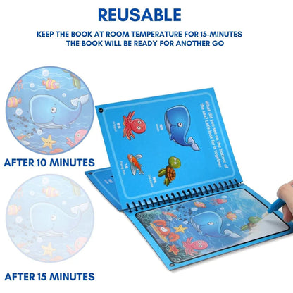 Belro Magic Water Drawing Book for toys and games, featuring colorful pages and a water pen for creative fun.