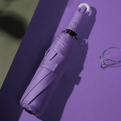 Belro Ultimate Self-Opening Umbrella opened, showcasing its automatic mechanism and sturdy canopy for weather protection.