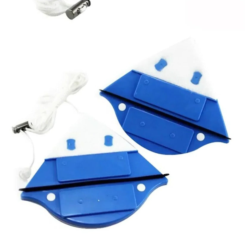 Belro dual-sided magnetic window cleaner tool with handles and cleaning pads for easy glass cleaning.