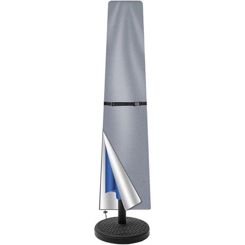 Belro waterproof outdoor parasol cover protecting a garden umbrella from rain and weather, made of durable outdoor fabric.